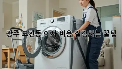 광주 도천동 이사, 비용 절감하는 꿀팁!