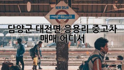 담양군 대전면 응용리 중고차 매매, 어디서?